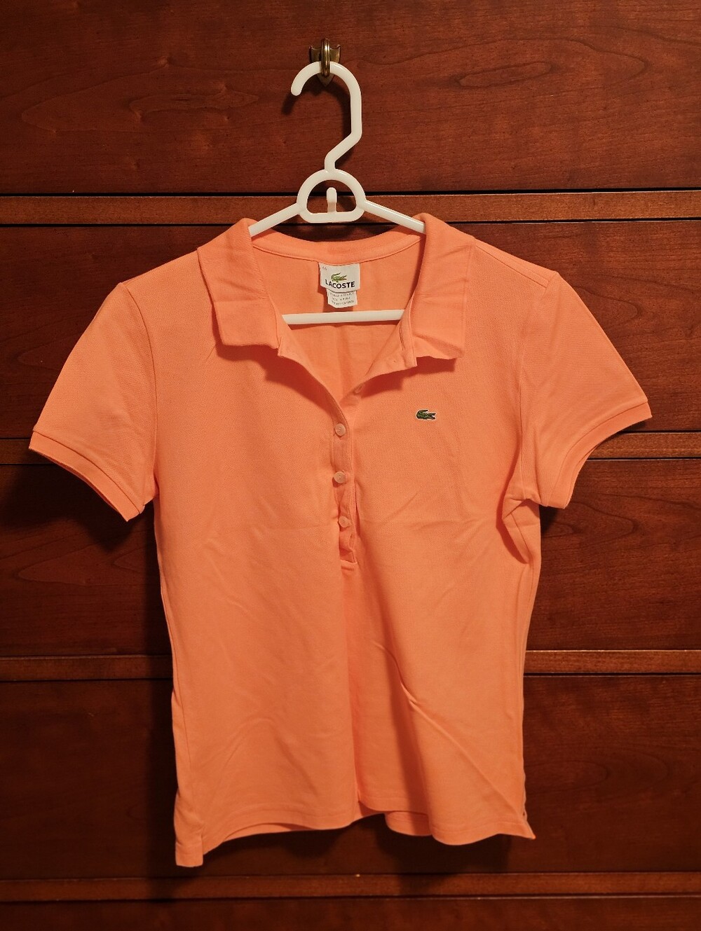 Lacoste Women's Slim Fit Stretch Piqué Polo Short Sleeve Shirt